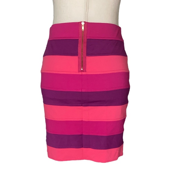 Lilly Pulitzer Cheyenne Banded Striped Pencil Slip Skirt in Passion Pink - S - Picture 6 of 11